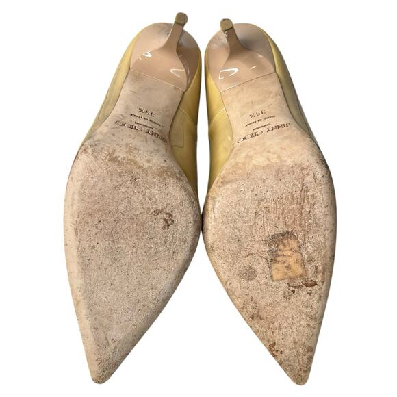 Jimmy Choo Women’s Cream Patent Leather Heels Size 39.5 US 9.5 - Picture 9 of 12